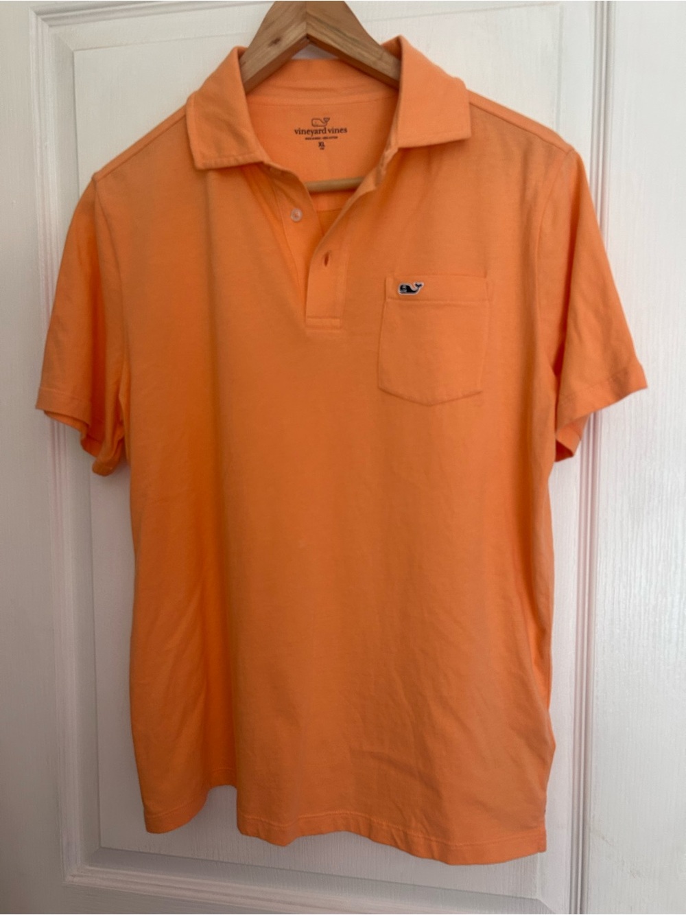 Vineyard Vines melon color Pocket Polo